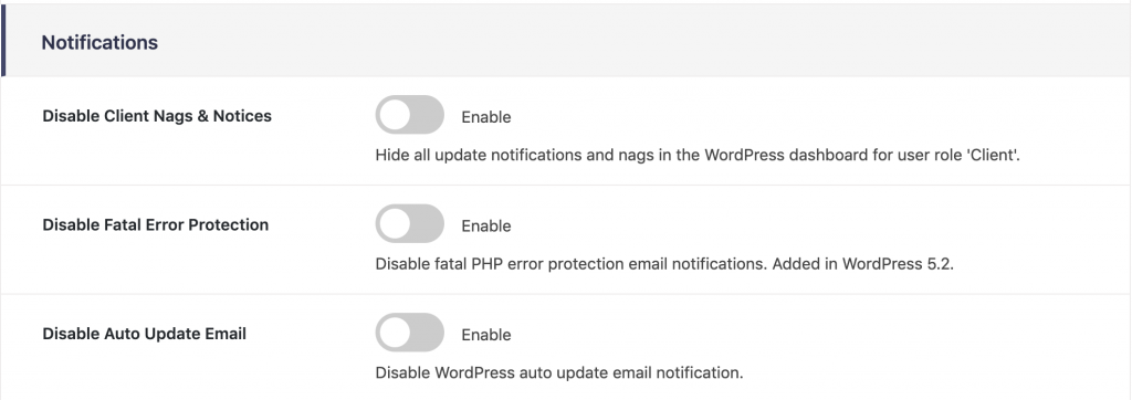 Misc Settings - Documentation | Ultimate Client Dash