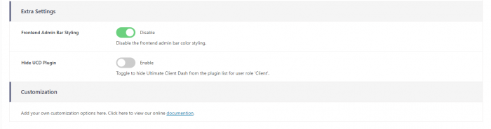 Disable Frontend Admin Bar Styling - Documentation | Ultimate Client Dash